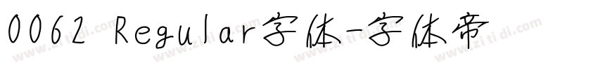 0062 Regular字体字体转换